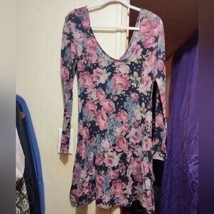 Vintage Floral Long Sleeve Dress
